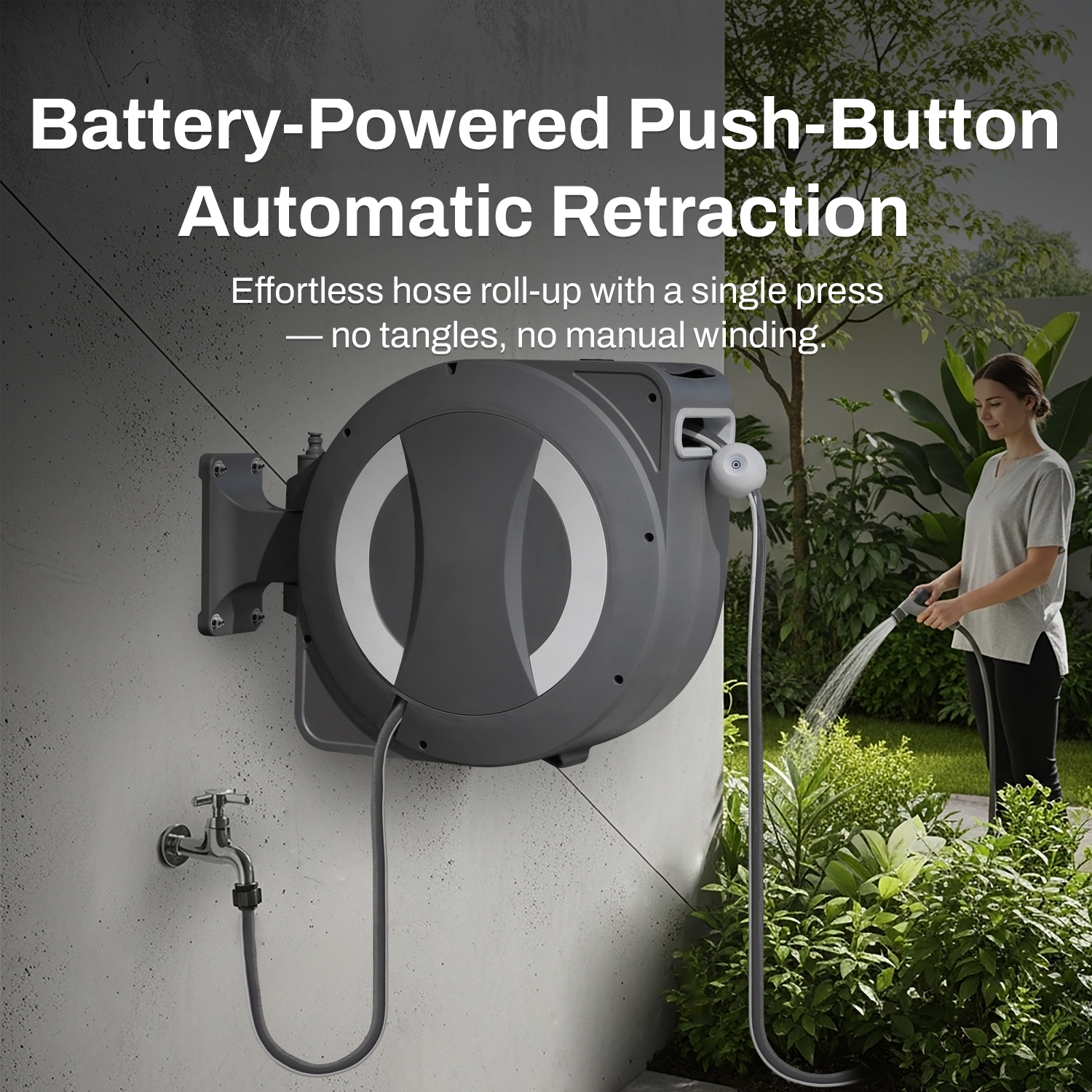 Betta EaseReel Battery-Powered Retractable Hose Reel System