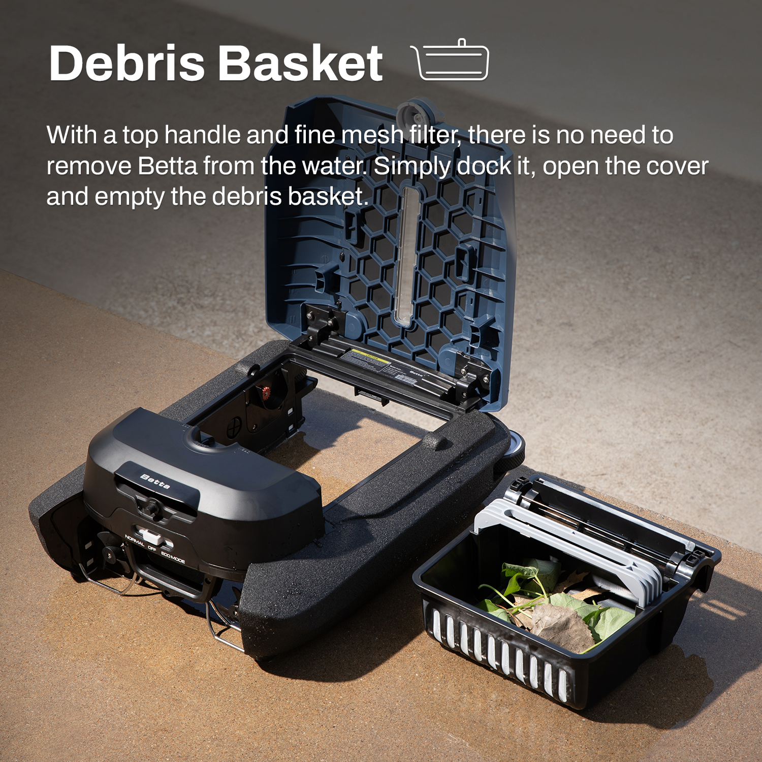 Betta Flex - Solar-Powered Robotic Pool Skimmer